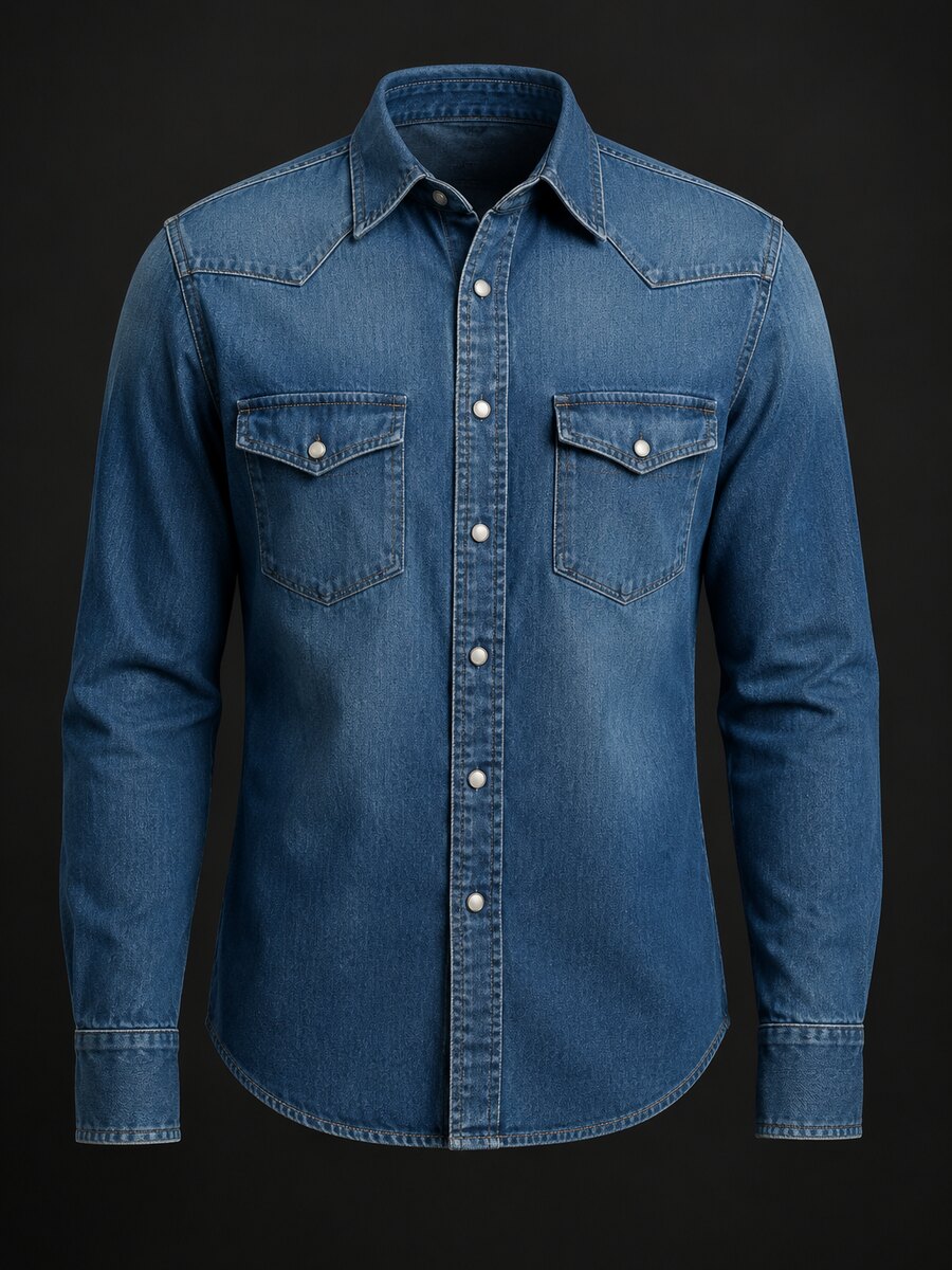 Camisa western denim